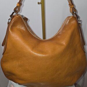 CAVALCANTI Italian Leather Hobo Cuoio Shoulder Bag
